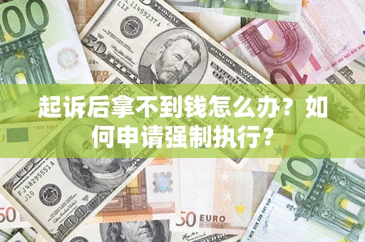 济南起诉后拿不到钱怎么办？如何申请强制执行？