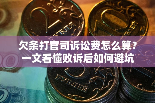 济南欠条打官司诉讼费怎么算？一文看懂败诉后如何避坑