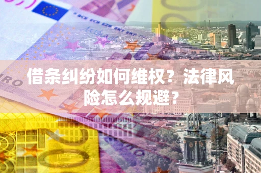 济南借条纠纷如何维权？法律风险怎么规避？