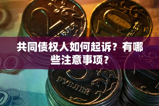 济南共同债权人如何起诉？有哪些注意事项？